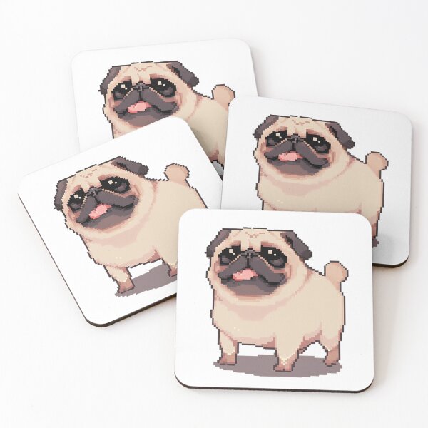 Item preview, Cute Fat Pug - Pixel art designed and sold by octoboobs.