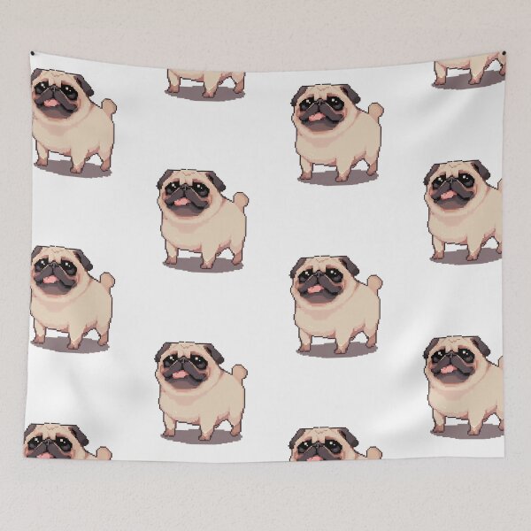 Item preview, Cute Fat Pug - Pixel art designed and sold by octoboobs.
