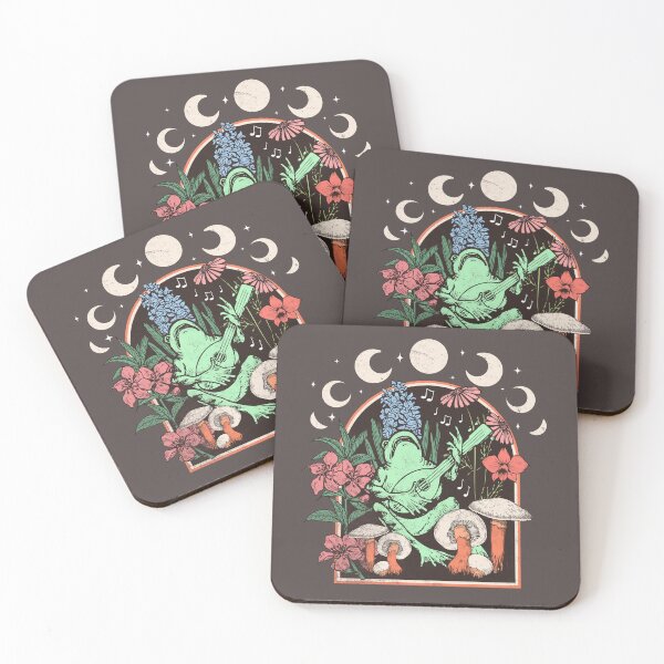 Item preview, Cottagecore Aesthetic Frog Playing Guitar  designed and sold by DetourShirts.