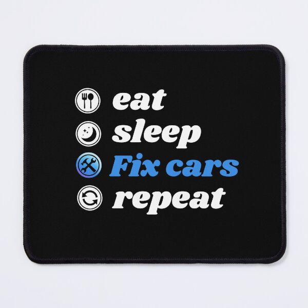 Item preview, Cool Eat Sleep Fix Cars Repeat,  Funny Car Enthusiast designed and sold by Modren-design.