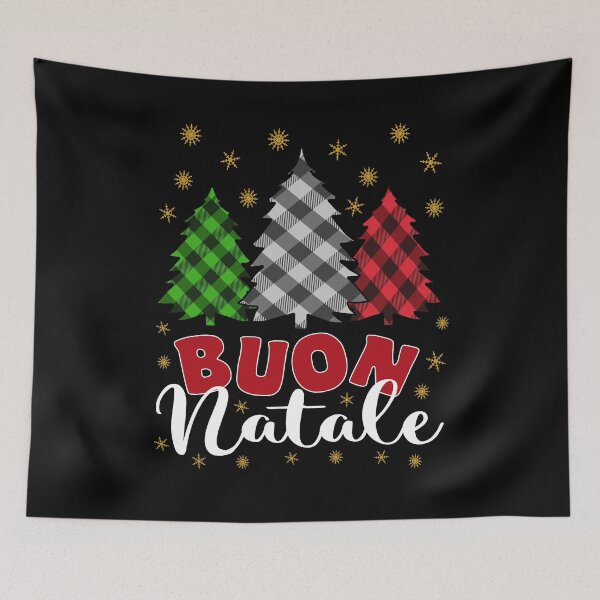 Item preview, Buon Natale Buffalo Plaid Christmas Trees Holiday Italian Pride   designed and sold by Bad Kitty Designz.