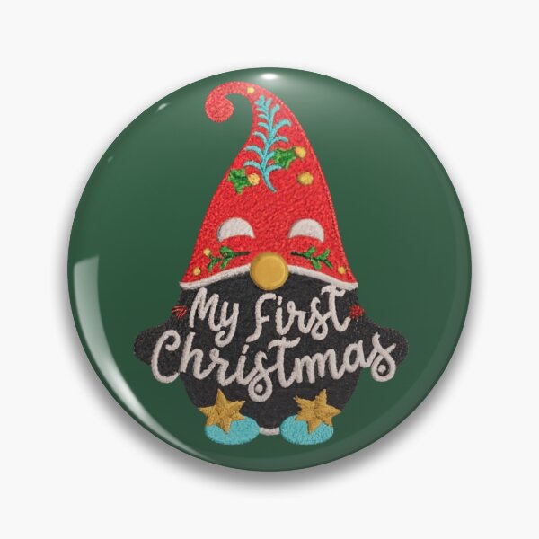 Item preview, My first Christmas with Christmas gnome in Embroidery design designed and sold by Babee-24.