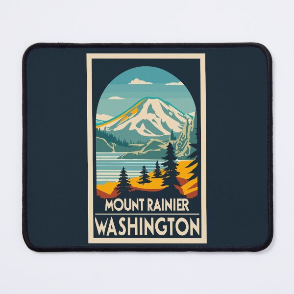 Item preview, A Vintage Travel Art of the Mount Rainier National Park - Washington - US  designed and sold by GoodOldVintage.