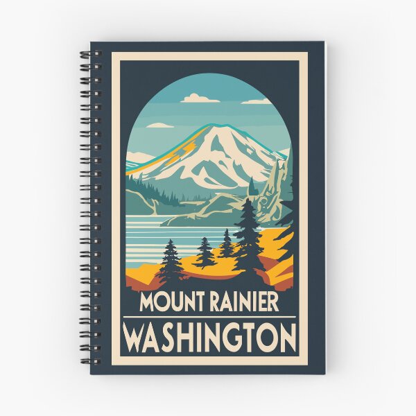 Item preview, A Vintage Travel Art of the Mount Rainier National Park - Washington - US  designed and sold by GoodOldVintage.