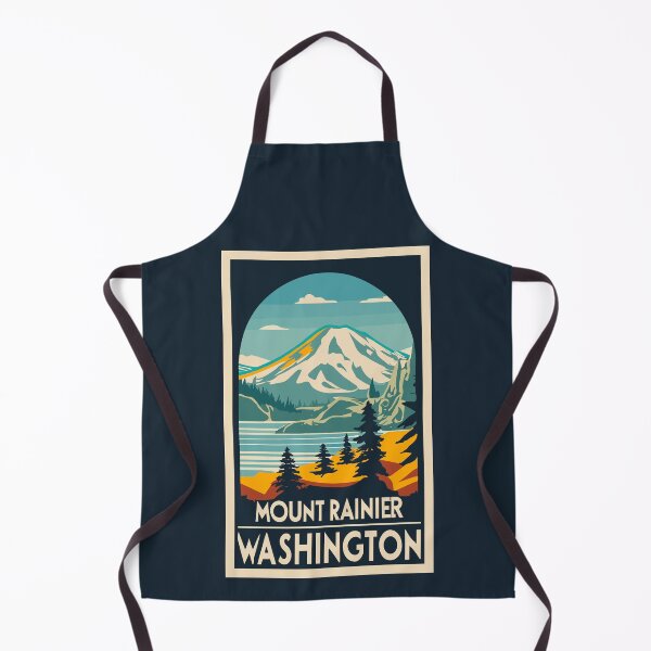 Item preview, A Vintage Travel Art of the Mount Rainier National Park - Washington - US designed and sold by GoodOldVintage.