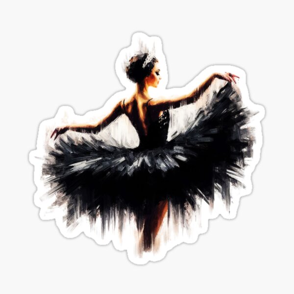 Item preview, Ballerina in a black tutu designed and sold by CollorTrend.