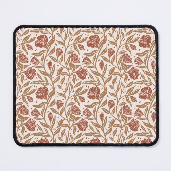Item preview, Rustic Floral with Climbing Vines in Coral and Tan designed and sold by ashandinkstudio.