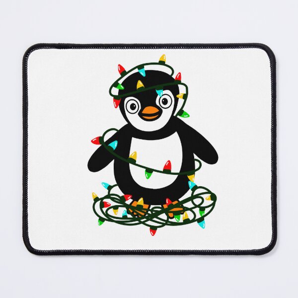 Item preview, Penguin wrapped in christmas lights designed and sold by drunkelephants.