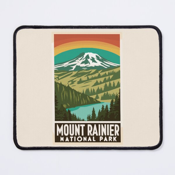 Item preview, A Vintage Travel Art of the Mount Rainier National Park - Washington - US  designed and sold by GoodOldVintage.