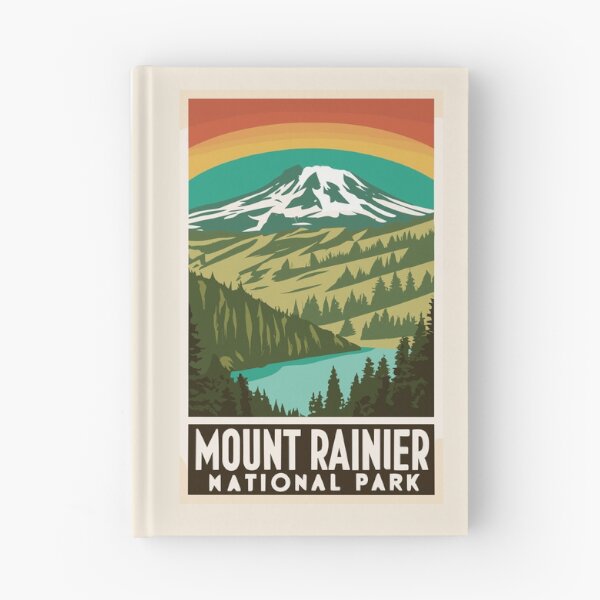 Item preview, A Vintage Travel Art of the Mount Rainier National Park - Washington - US  designed and sold by GoodOldVintage.