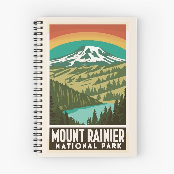 Item preview, A Vintage Travel Art of the Mount Rainier National Park - Washington - US  designed and sold by GoodOldVintage.
