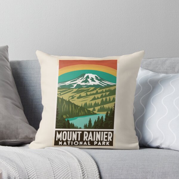 Item preview, A Vintage Travel Art of the Mount Rainier National Park - Washington - US  designed and sold by GoodOldVintage.