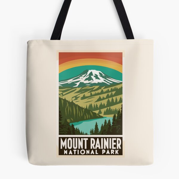 Item preview, A Vintage Travel Art of the Mount Rainier National Park - Washington - US  designed and sold by GoodOldVintage.
