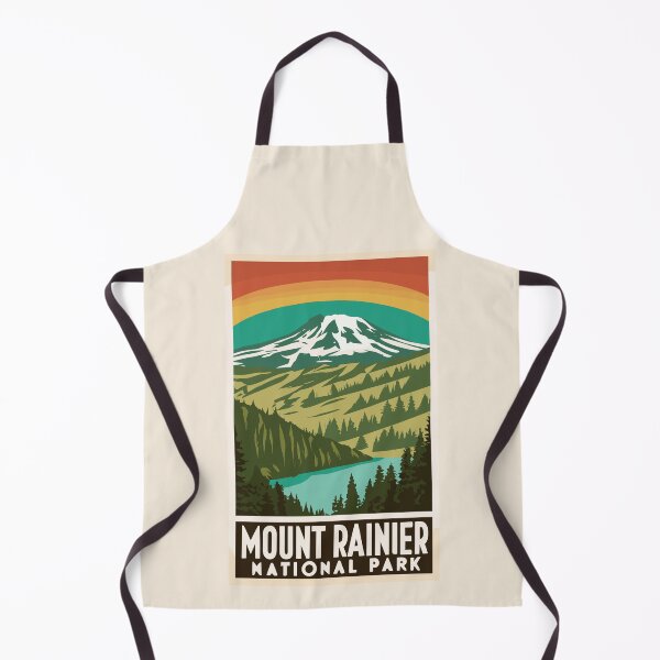 Item preview, A Vintage Travel Art of the Mount Rainier National Park - Washington - US designed and sold by GoodOldVintage.