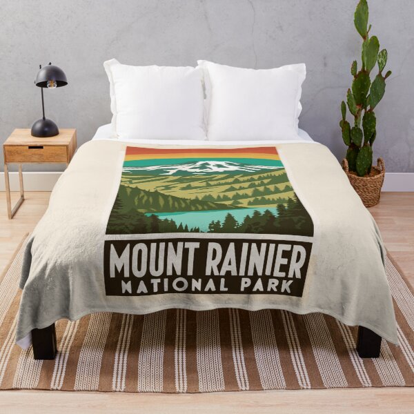 Item preview, A Vintage Travel Art of the Mount Rainier National Park - Washington - US  designed and sold by GoodOldVintage.
