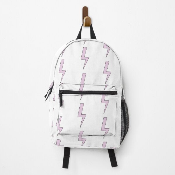 Item preview, Lightning bolt | light Pink Flash with black outline - designed and sold by PurpleLoveStore.