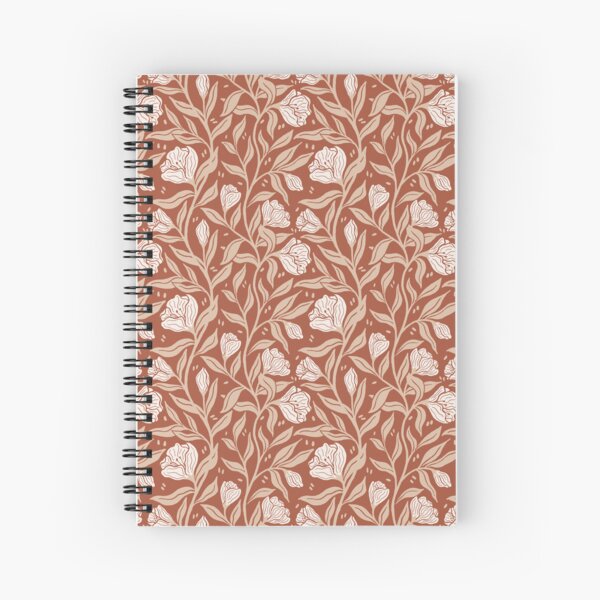 Item preview, Rustic Floral with Climbing Vines in Coral Red designed and sold by ashandinkstudio.