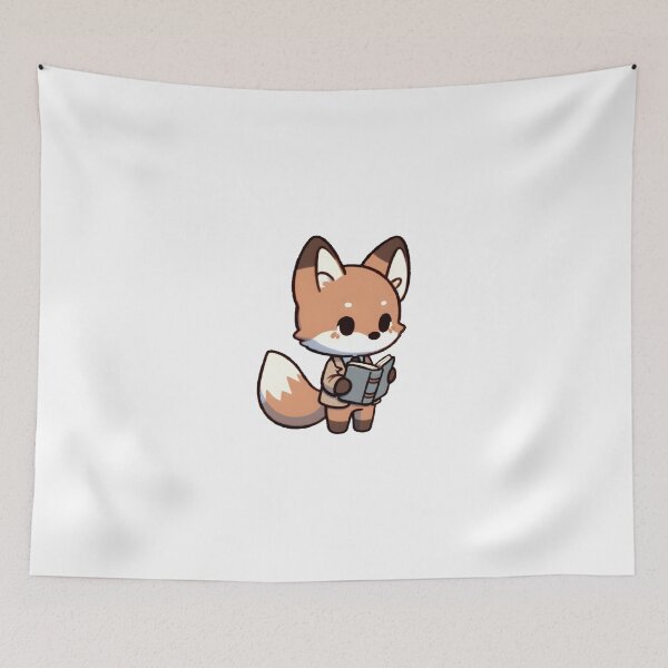 Item preview, Studious Little Fox Reading a Book designed and sold by UmbrellaStudio1.