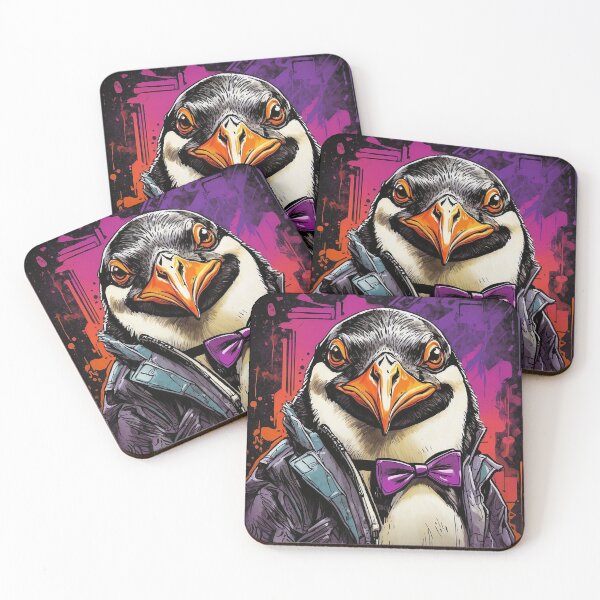 Item preview, Retro Comic Penguin Linux Backdrop 80s Fusion designed and sold by ElLocoMus.
