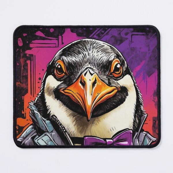 Item preview, Retro Comic Penguin Linux Backdrop 80s Fusion designed and sold by ElLocoMus.