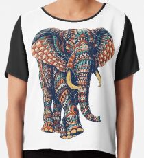 Ornate Elephant v2 (Color Version) Chiffon Top