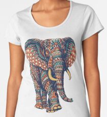 Verzierter Elefant v2 (Farbversion) Frauen Premium T-Shirts