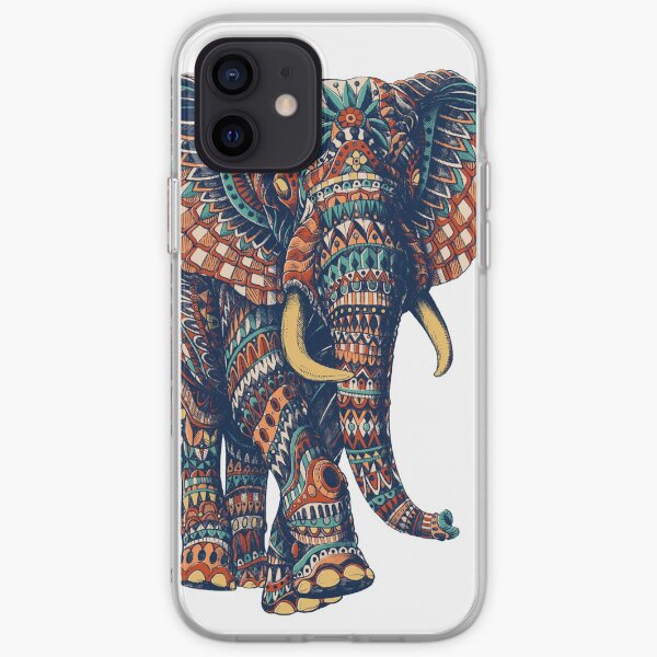 Ornate Elephant v2 (Color Version) iPhone Soft Case