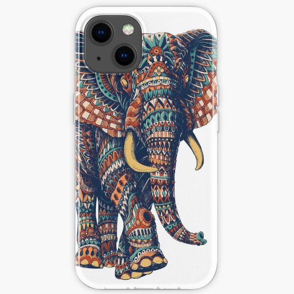 Ornate Elephant v2 (Farbversion) iPhone Flexible Hülle