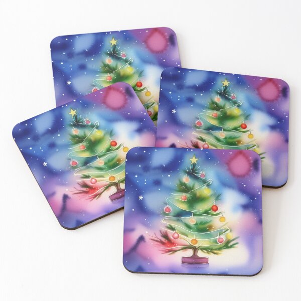 Item preview, Oh Christmas tree - Christmas starry night - watercolors designed and sold by kikidu21.