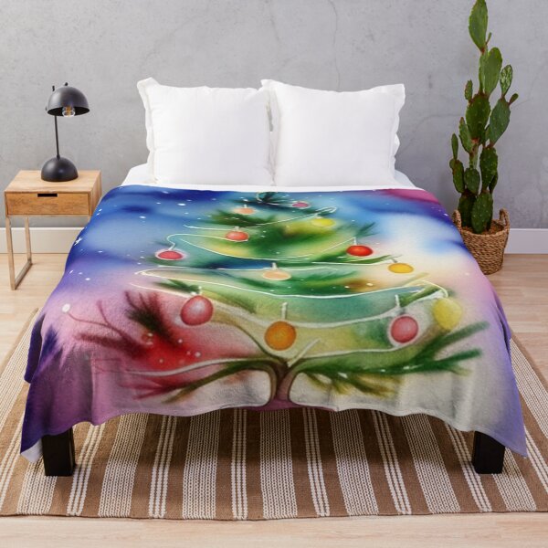 Item preview, Oh Christmas tree - Christmas starry night - watercolors designed and sold by kikidu21.