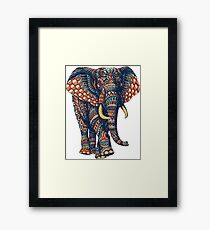 Ornate Elephant v2 (Color Version) Framed Print