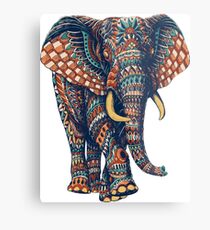 Lámina metálica Ornate Elephant v2 (Versión en color)