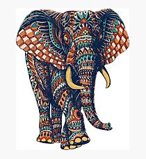 Verzierter Elefant v2 (Farbversion) Fotodruck