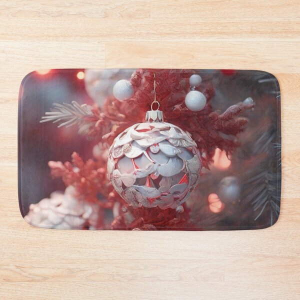 Item preview, Red and white christmas tree ornaments designed and sold by RK - Shop.