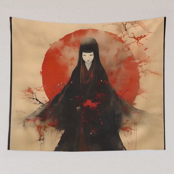 Item preview, Vampire in traditional Japanese art style  designed and sold by Awesome Things.
