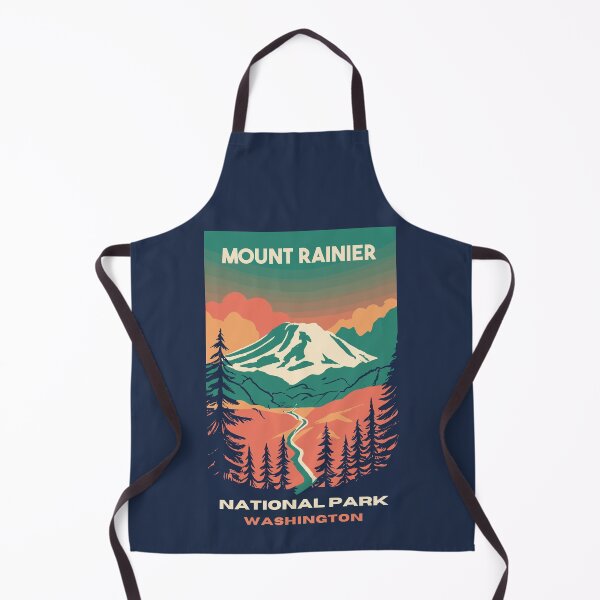 Item preview, A Vintage Travel Art of the Mount Rainier National Park - Washington - US designed and sold by GoodOldVintage.