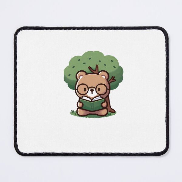 Item preview, Bookworm Bear Lost in a Good Read Under a Tree designed and sold by UmbrellaStudio1.