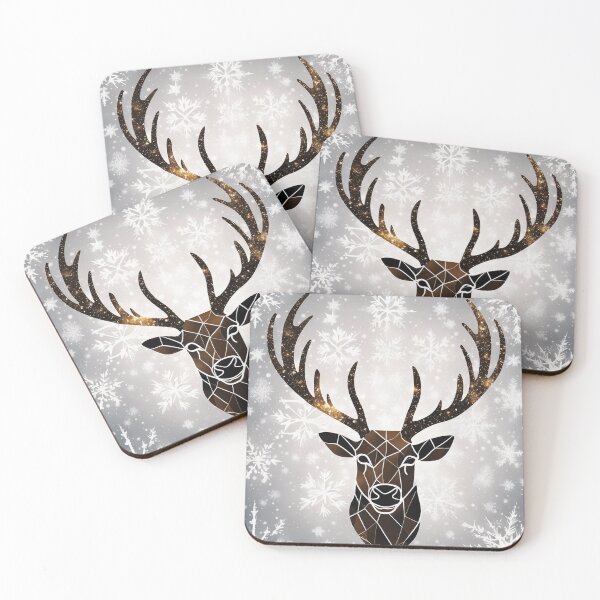 Item preview, A Jolly Sparkling Reindeer Christmas designed and sold by Pixel Dome.