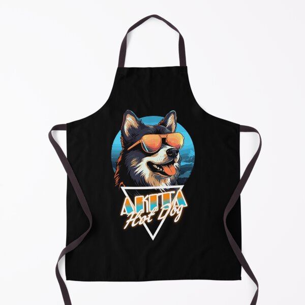 Item preview, Retro Wave Akita Hot Dog Shirt designed and sold by RedDesignSyc.