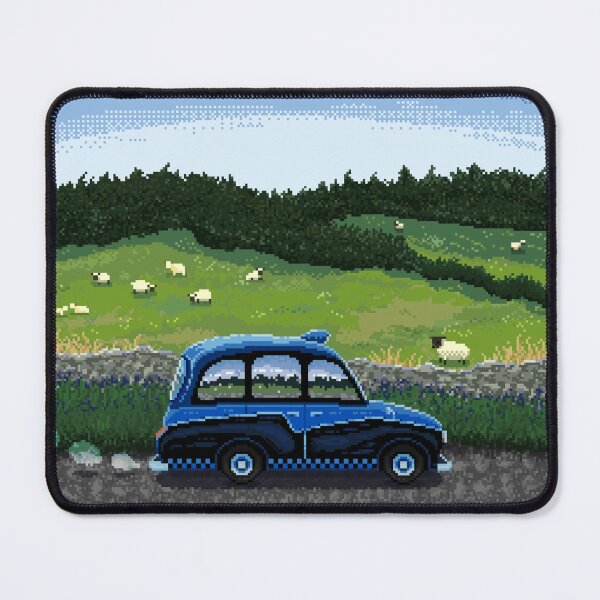 Item preview, Taxi Ride in the British Countryside Pixel Art  designed and sold by HeatherUnderground.