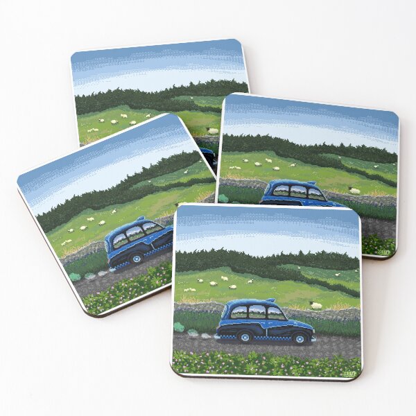 Item preview, Taxi Ride in the British Countryside Pixel Art  designed and sold by HeatherUnderground.