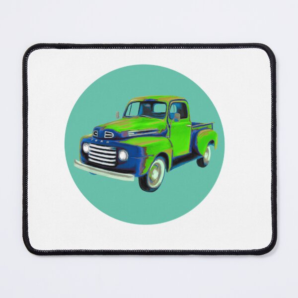 Item preview, Ford F-1 truck 1948 neon circle digital painting Artist Tuulerand designed and sold by tuulerand.