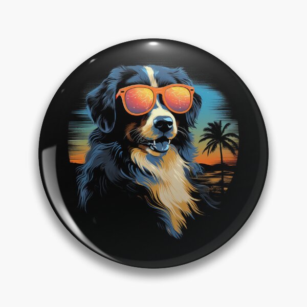 Item preview, Retro Wave Australian Shepherd Dog Shirt designed and sold by RedDesignSyc.