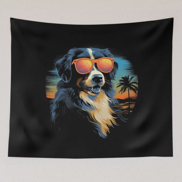 Item preview, Retro Wave Australian Shepherd Dog Shirt designed and sold by RedDesignSyc.