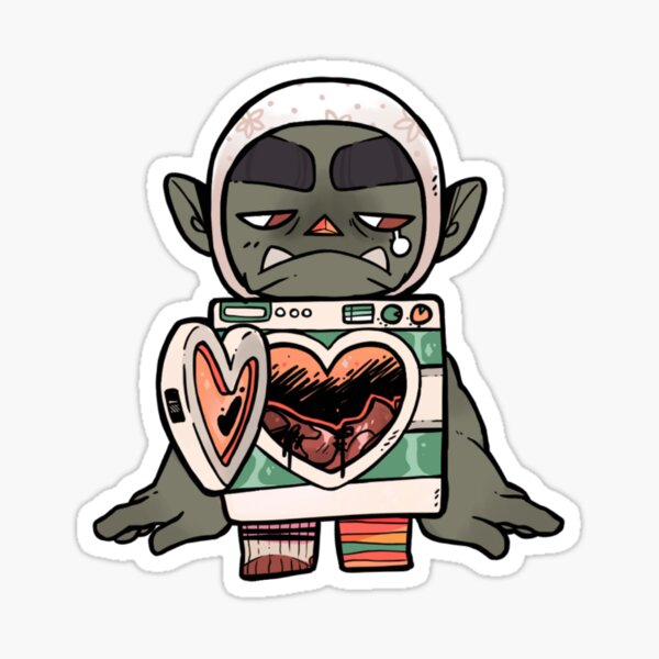 Item preview, washing machine heart grumble orc designed and sold by amins-lil-shop.