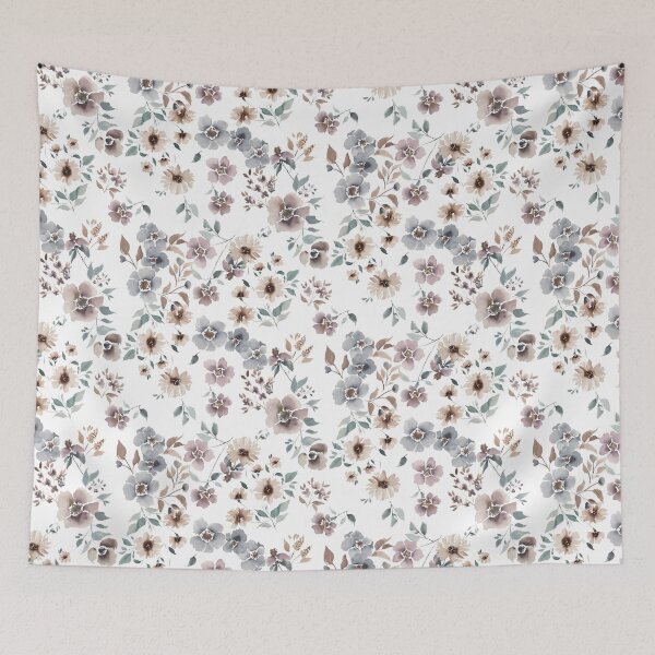 Item preview, Watercolour Florals with Blues designed and sold by Sara Brenton.