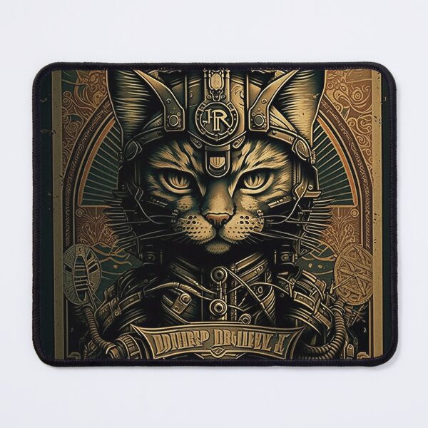 Item preview, Cyberpunk Dieselpunk Cat designed and sold by BlastCafe.