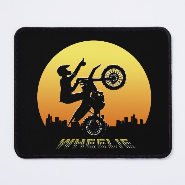 Item preview, Wheelie, silhouette of bike stunt, Motocross Stunt Rider T-shirt designed and sold by Shlomo Cohen.