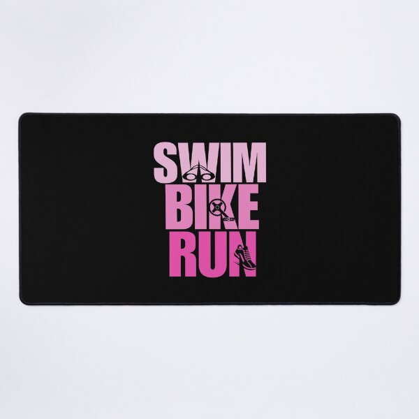Item preview, Triathlon swim bike run icon female triathlete girl typography pink designed and sold by portrait4you.
