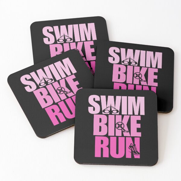 Item preview, Triathlon swim bike run icon female triathlete girl typography pink designed and sold by portrait4you.